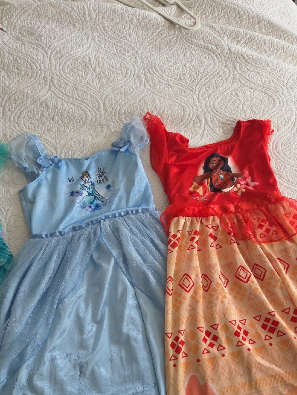 Girls' Disney Princess Sleeveless Nightgowns - Pink, Aqua, Light Blue, Red - Picture 3 of 7
